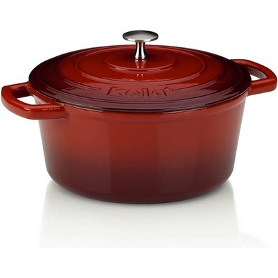 Kela 21 см червена чугунена тенджера с капак KELA от серия Calido