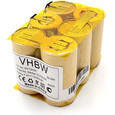 VHBW Black & Decker DV7205 3000 mAh