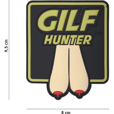 Gumová nášivka 101 Inc nápis Gilf Hunter - coyote