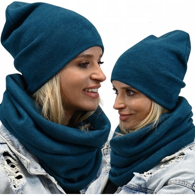 Fashionweek dámský zimní set čepice a šála ZIZI-K6 mořská modrá