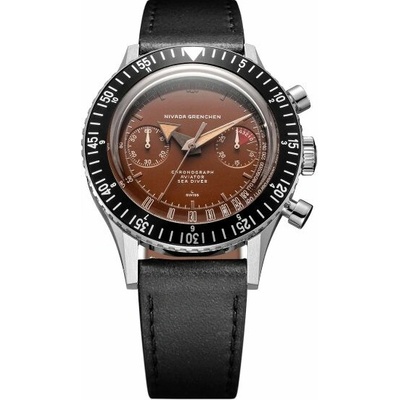 Nivada Grenchen Chronomaster Tropical - Black leather