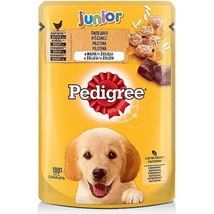 PEDIGREE Мокра храна за подрастващи кученца в желе Pedigree Junior пауч с пиле и ориз, 100 г