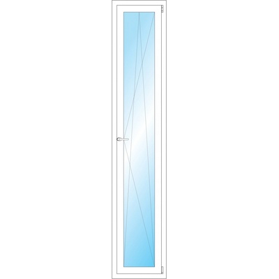 OKNA HNED Plastové okno 45x229 cm bílé otevíravé a sklopné pravé