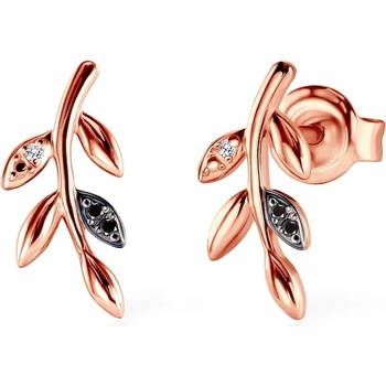 Image 1 of SAVICKI обеци: розово злато. черни диаманти