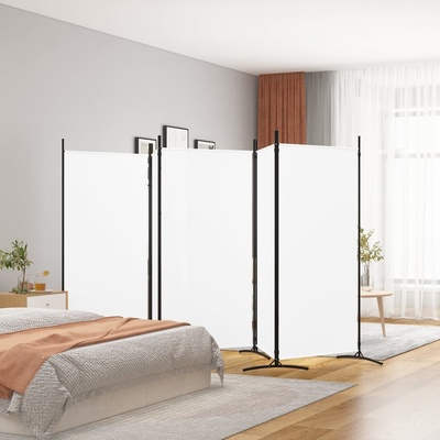 vidaXL 5dílný paraván bílý 433 x 180 cm textil