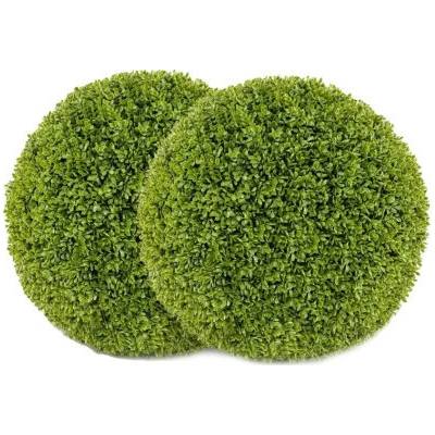 Sada 2 umělých dekorativních koulí HZ10290-S, Ø 39 cm, zelená - N COSTWAY
