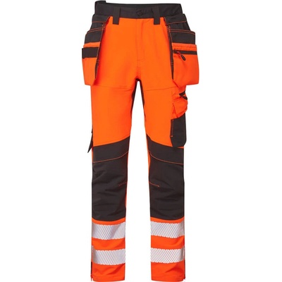 Portwest DX4 HiVis remeselné nohavice DX454 oranzovacierna