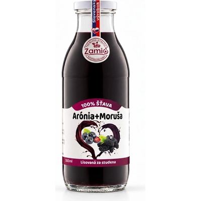 Zamio 100% ovocná šťava Arónia Moruša 500 ml