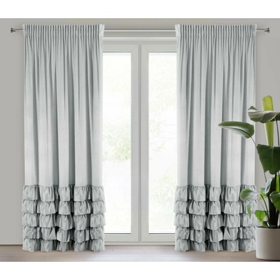 EUROFIRANY ZATEMŇOVACÍ ZÁVĚS NA PÁSCE DANI 140X250 CM STŘÍBRNÁ