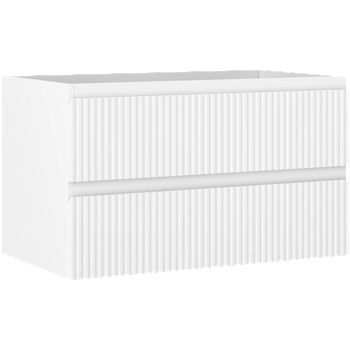 Mexen Rivel бански шкаф под мивка 80 см, 2 чекмеджета, рифелован, бял мат - 91A20-08047-2-BFF01 (91A20-08047-2-BFF01)