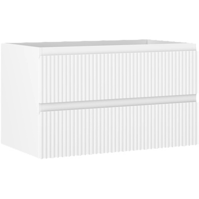 Mexen Rivel бански шкаф под мивка 80 см, 2 чекмеджета, рифелован, бял мат - 91A20-08047-2-BFF01 (91A20-08047-2-BFF01)