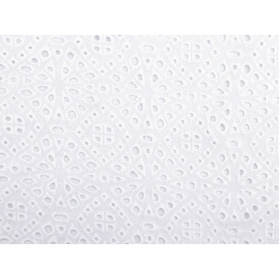 Madeira bavlněná vyšívaná s ozdobným okrajem, střední, 1 (140 cm) bílá