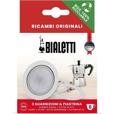 Bialetti Moka Express, Moka Timer, Rainbow těsnění a filtr 9 porcí 3 ks