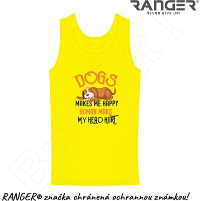 Ranger tielko motív Dogs žltá