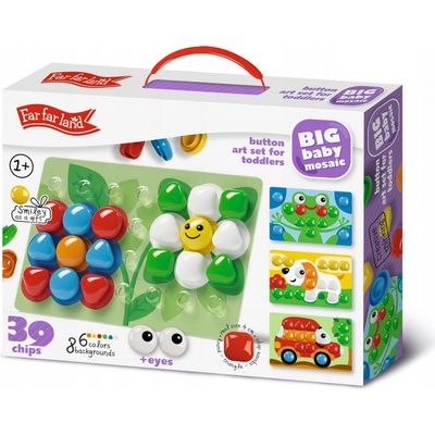 Far Far Land Veľká mozaika pre deti Kvety 39 ks