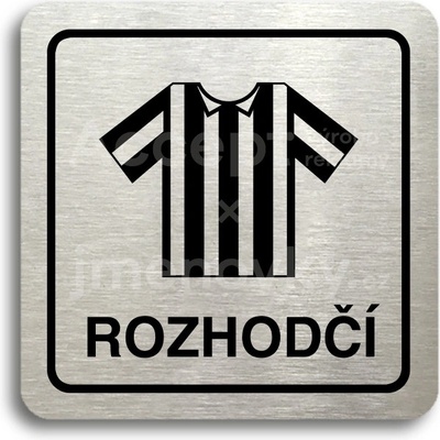 ACCEPT Piktogram rozhodčí II - stříbrná tabulka - černý tisk