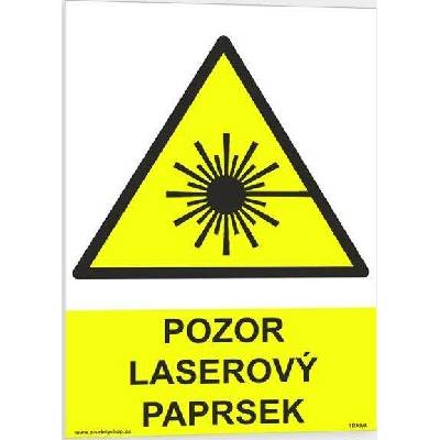 Traiva s.r.o Pozor laserový paprsek Verze: Plast 210 x 297 mm (A4) tl. 0.5 mm - Kód: 13459