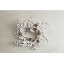 MagicHome Veniec Vianoce so zasneženými guličkami a šiškami 50 x 50 x 14 cm