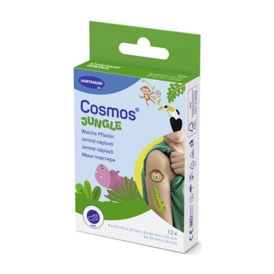 Cosmos Jungle dětské náplasti ve tvaru zvířátek 12 ks