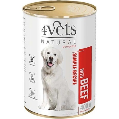 4Vets Natural Simple Recipe s hovädzím mäsom 400 g
