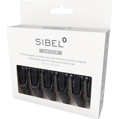 Sibel Gator 6ks klipy do vlasov 9cm, čierne