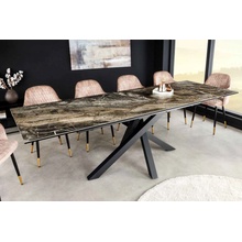 LuxD Roztahovací keramický stůl Paquita 180-220-260 cm taupe mramor
