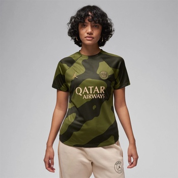 Nike Paris Saint-Germain x Jordan Fourth Pre Match Shirt 2023 2024 Womens - Green