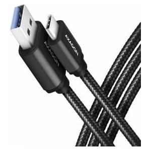 AXAGON USB-A USB Cable - USB-C 2 m Black (BUCM3-AM20AB)