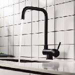 Inter Ceramic Смесител за кухня с висок чучур Inter Ceramic, финиш черен мат (7192174B 7119)