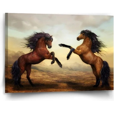 Sablio Obraz Vzpierajúce sa kone - 90x60 cm