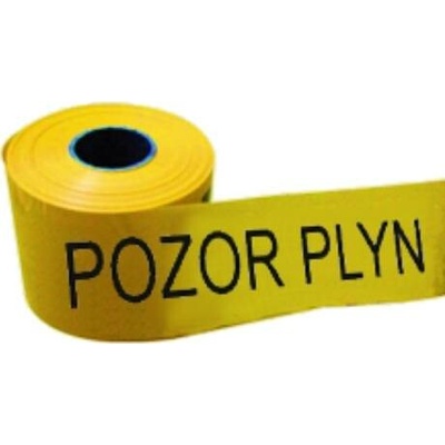 Fólie do výkopu - POZOR PLYN 300 mm x 100 m - Kód: 13177