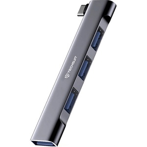 Techsuit - Докинг станция ZenithDock 4 в 1 (H13) - USB-C към 3x USB 2.0, 1x USB 3.0 - Сив