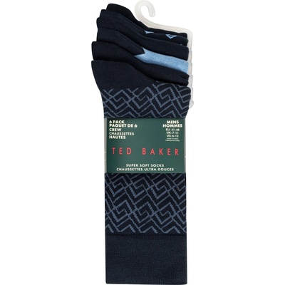 Ted Baker Чорапи Ted Baker Men's Formal Crew Socks - Blue Mix