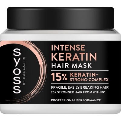 Syoss Intenzívna keratínová maska na jemné a lámavé vlasy 400 ml