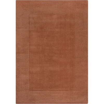 Flair Rugs Tuscany Textured Wool Border Orange Oranžová