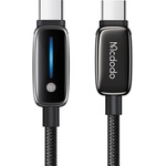 Mcdodo Кабел за данни - Mcdodo (CA-0100) - Auto Brightness, USB-C → USB-C, 100W, 5A, 1.2m - Черен