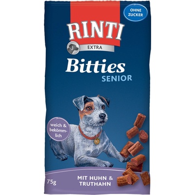 RINTI Extra Bitties Senior kuře a krocan 2 x 75 g