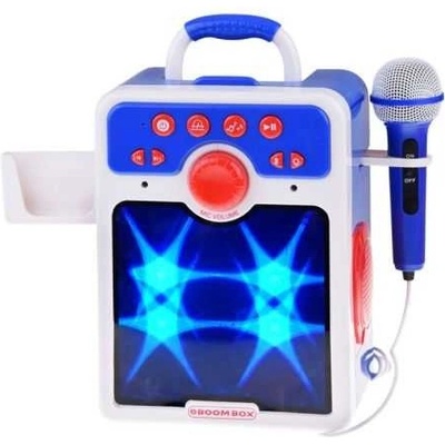 Boombox Hudobný reproduktor s mikrofónom modrý