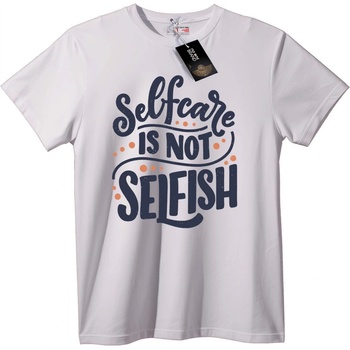 NOONEBRAND Тениска Грижата за Себе си Не е Егоизъм - XS, Black