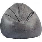 PUFRELAX Пуф, круша, 520л. , Nirvana Gigant - Smoke Grey, Перящ се калъф, Пълнеж от Полистиролни перли, Гама Premium (PUF-G-NGG-PT-MNGRE) - topmarket