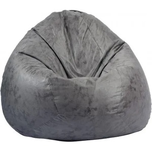 PUFRELAX Пуф, круша, 520л. , Nirvana Gigant - Smoke Grey, Перящ се калъф, Пълнеж от Полистиролни перли, Гама Premium (PUF-G-NGG-PT-MNGRE) - topmarket