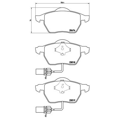 BREMBO Sada brzdových platničiek kotúčovej brzdy P85085
