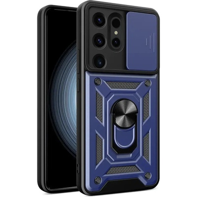HQWear Кейс с протектор за камера HQWear Hybrid Armor Camshield за Samsung Galaxy S24 Ultra, син (5907769310478)