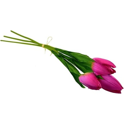 DOMMIO Zväzok 3 ks tulipánov, vínové, 50 cm