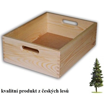 Biedrax DB002P dřevěná bedna střední 40 x 30 x 13 cm - přírodní