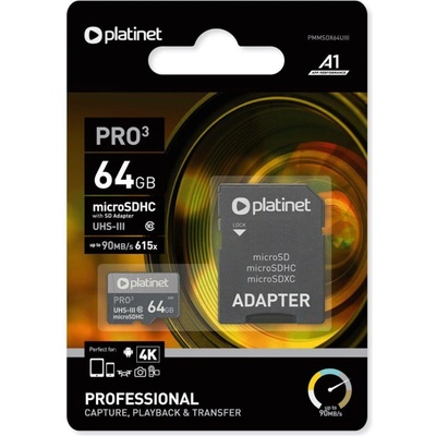 PLATINET microSDXC 64 GB class10 43999
