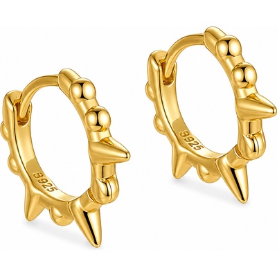 Olivie strieborné náušnice HROTY GOLD 8497
