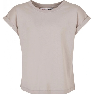 Dívčí tričko s prodlouženými rameny Urban Classics šedá teplá