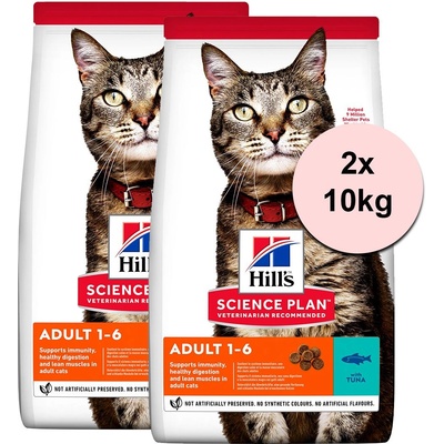 HILL'S Hill s Science Plan гранули за възрастни котки с риба тон 2 x 10 кг
