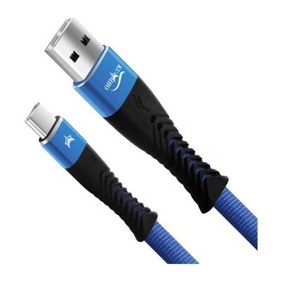 Kumiho K-2 USB-C - 2,4A Dobíjecí kabel 3v1 Černo-modrý